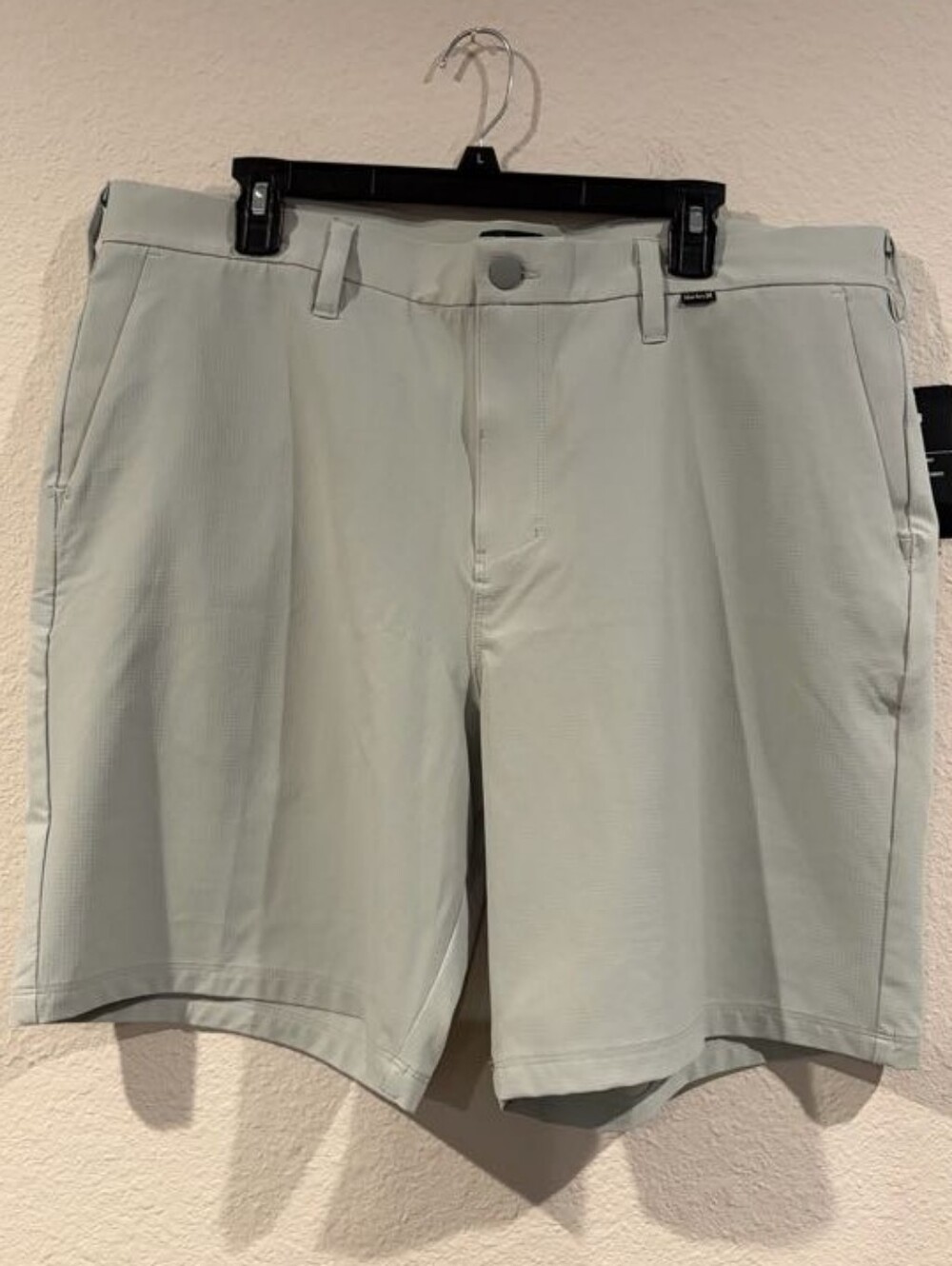 NEW Hurley Mens Classic Casual Light Grey Water Repellent Cruiser Shorts Size 38